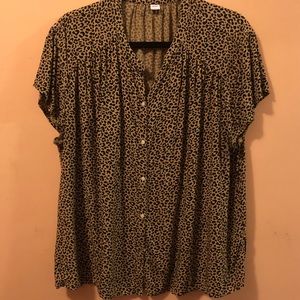 Old Navy Cheetah Blouse